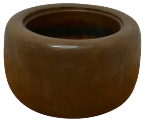 Japanese Sculptured Wood Brazier with Copper Liner, 1880s