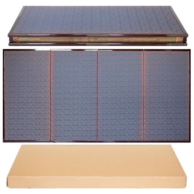 "Plum Blossom, Peony, Iris", 1970s Showa Era Japanese Painted Byobu Screen For Sale - Image 16 of 18