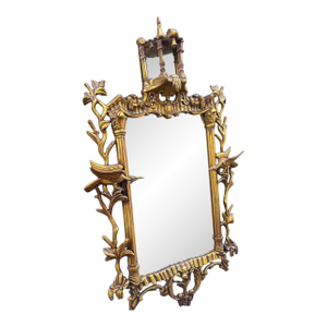 Victorian Iron Sculptural Gilded Mirror
