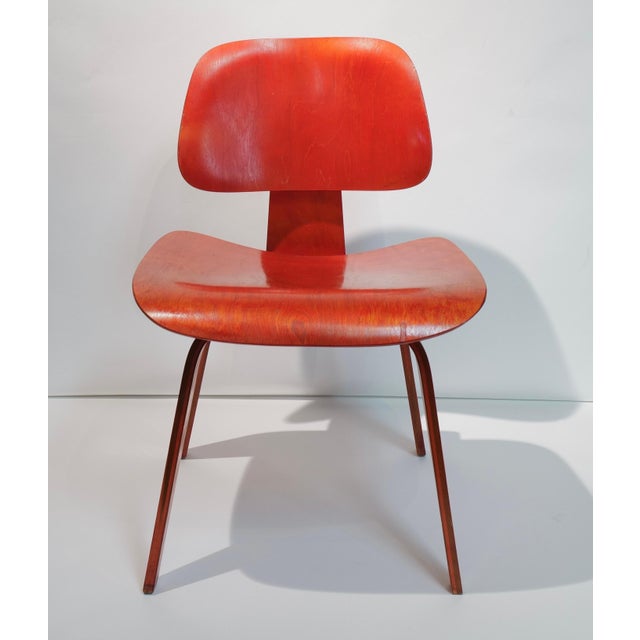 Red Mid 20th Century Red Eames DCW For Sale - Image 8 of 15