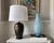 1970s Italian Murano-Style Handblown Blue Art Glass Vase With Gold and Silver Flecks, 21" For Sale - Image 9 of 18