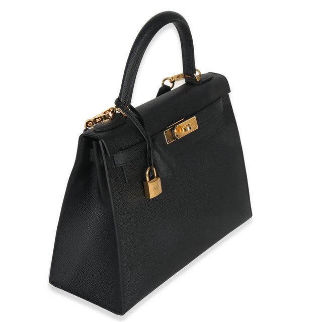 Contemporary Black Epsom Sellier Kelly 28 GHW For Sale - Image 3 of 9