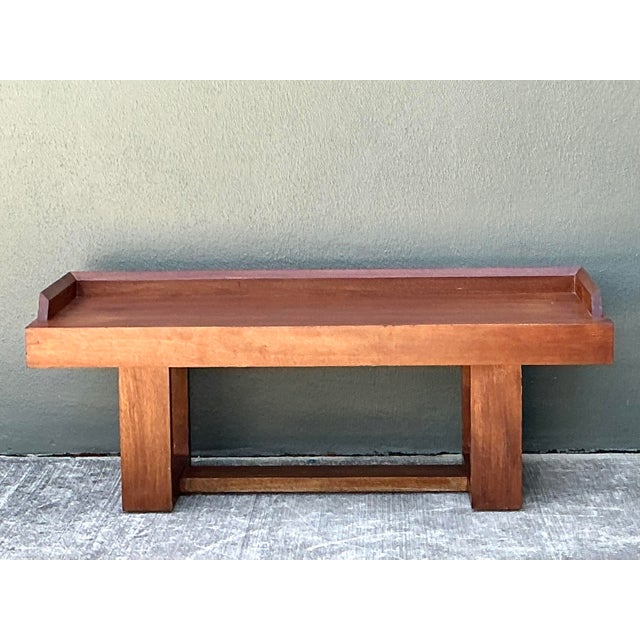 This monumental vintage coffee table is a striking example of Brutalist and industrial design. Hand-crafted from thick,...