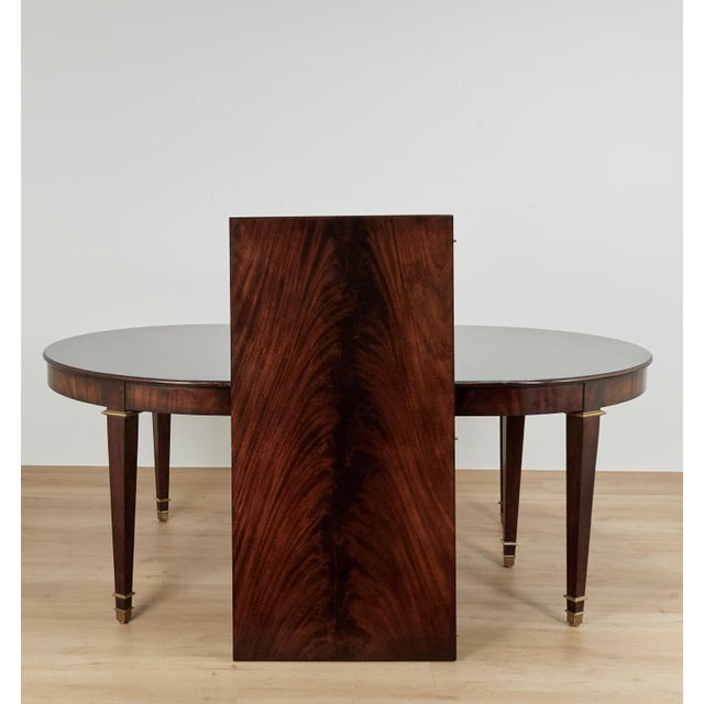 Large Louis XVI Style Flame Mahogany Extendable Dining Table For Sale - Image 15 of 18