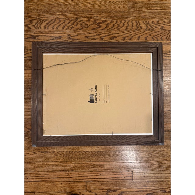 Vintage Signed Maritime Harbor Oil Painting by P. McIsaac For Sale - Image 9 of 10