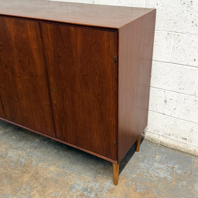 Danish Modern Teak Three-Door Cabinet or Credenza, Circa 1940s For Sale - Image 4 of 7