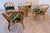 Mid-Century Hollywood Regency Rattan Dining Set With Brass Casters, Attributed to Ficks Reed For Sale - Image 12 of 15