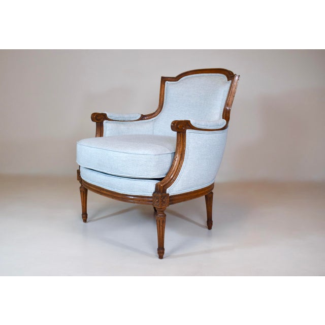 Wood French Bergere Armchairs by Baker Furniture For Sale - Image 7 of 12