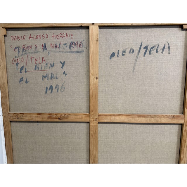 Pablo Alonso Herraiz, Composition, 1996, Oil on Canvas For Sale - Image 6 of 7