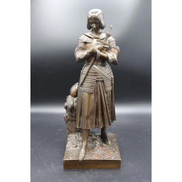 Marie d'Orléans, Joan of Arc, 19th Century, Bronze For Sale - Image 9 of 9