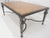 Metal Heavy Forged Bronzed Iron Base Rouge Marble Top Coffee Table Mint For Sale - Image 7 of 12