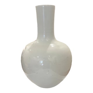 Large Scale Chinese Blanc De Chine Porcelain Vase For Sale