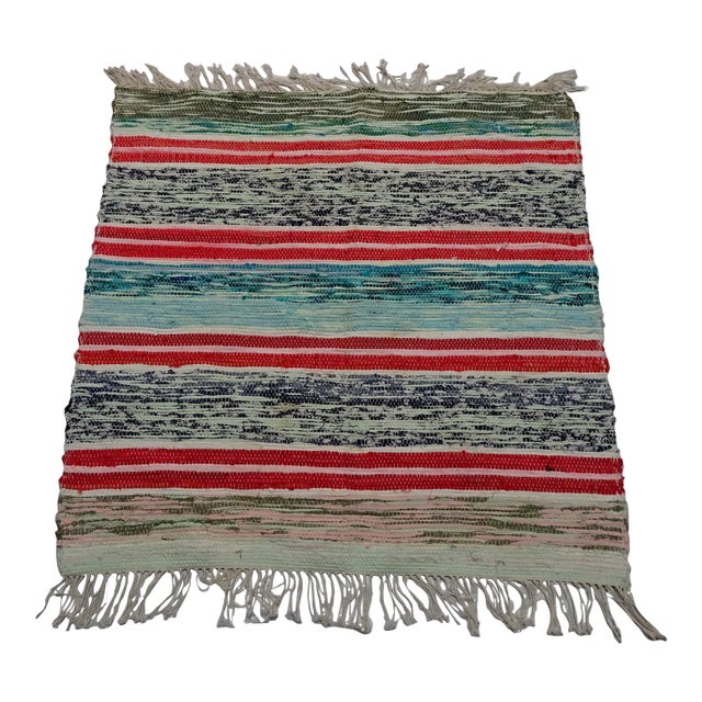 Rag Rug Swedish Mid Century For Sale
