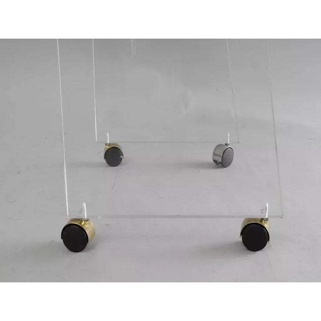 Mid-Century Modern Clear Lucite Round Back Waterfall Vanity Side Chair by Hill For Sale - Image 9 of 10