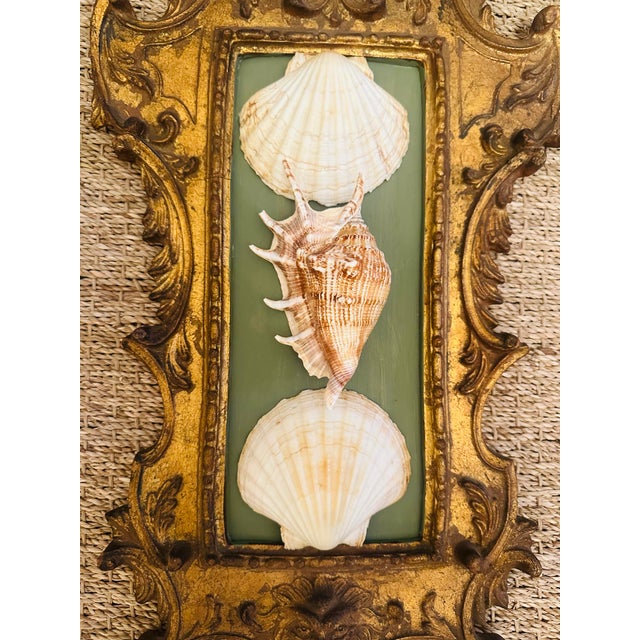 Shell Antique Italian Frame With Shell Art For Sale - Image 7 of 8