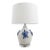 Vintage Italian Ceramic Sea Turtle Table Lamp in Blue & White For Sale