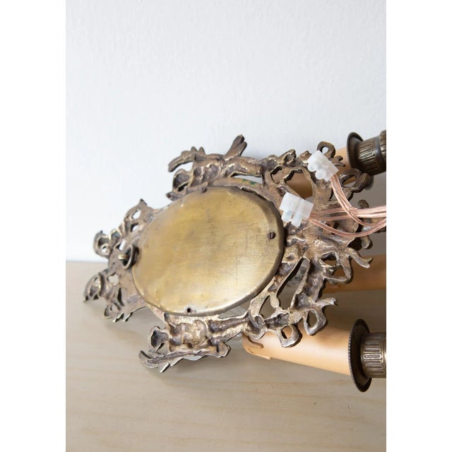 Antique French Wall Lights with Mirror, 1800s, Set of 2 For Sale - Image 4 of 13