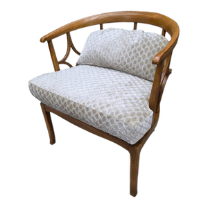 MCM William "Billy" Haines Fruitwood Spider/Barrel Back Lounge Newly Reupholstered