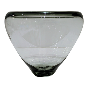 Per Lütken for Holmegaard Smoke Conical Vase | Danish Modern Art Glass