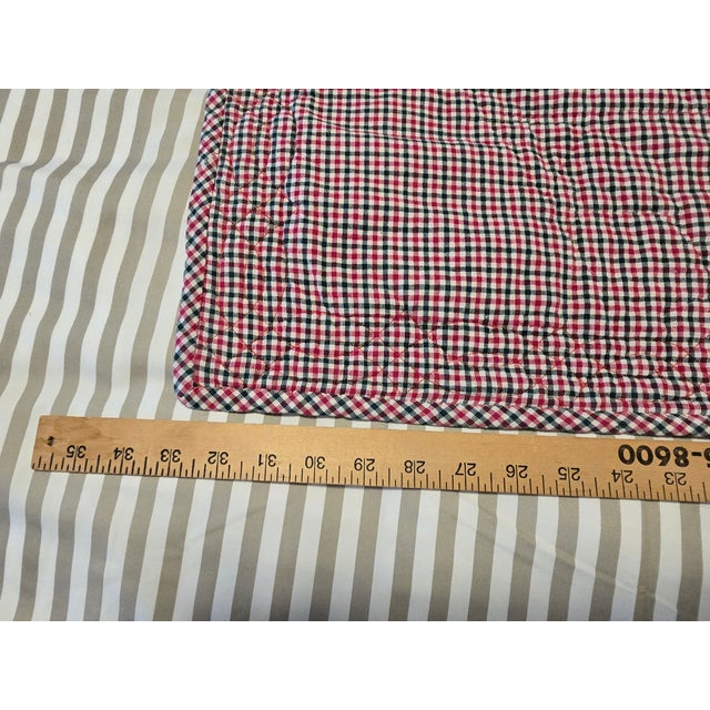 Handmade Vintage Quilt Wall Hanging Christmas Design For Sale - Image 4 of 6