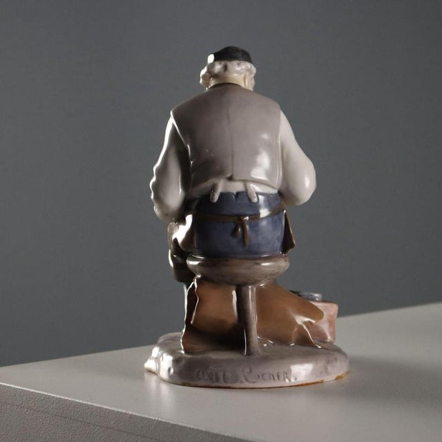 Brown Porcelain Sculpture by Axel Locher for Bing & Grøndahl For Sale - Image 8 of 11