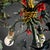 Metal Holly-Shaped Ceiling Lamp in Brass, France, 1920 For Sale - Image 7 of 9