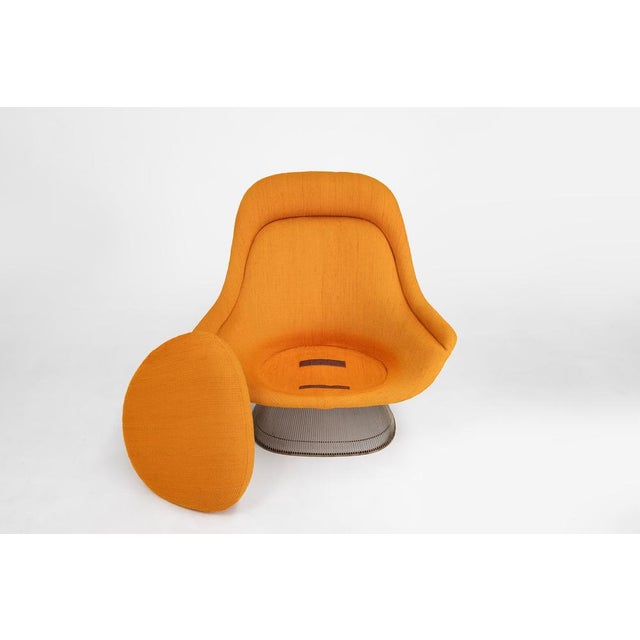 Metal Set of Model 1705 Easy Chair and Ottoman by Warren Platner for Knoll, 1966 For Sale - Image 7 of 18