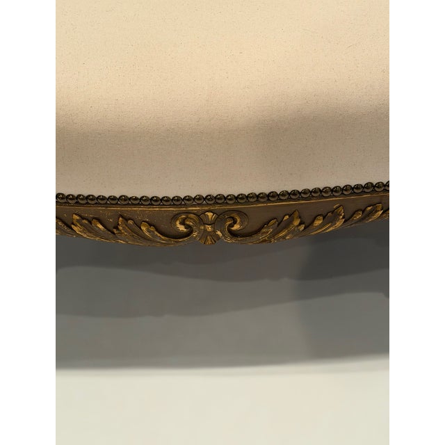 Antique Louis XVI Style Newly Upholstered French Settee Loveseat For Sale - Image 9 of 14