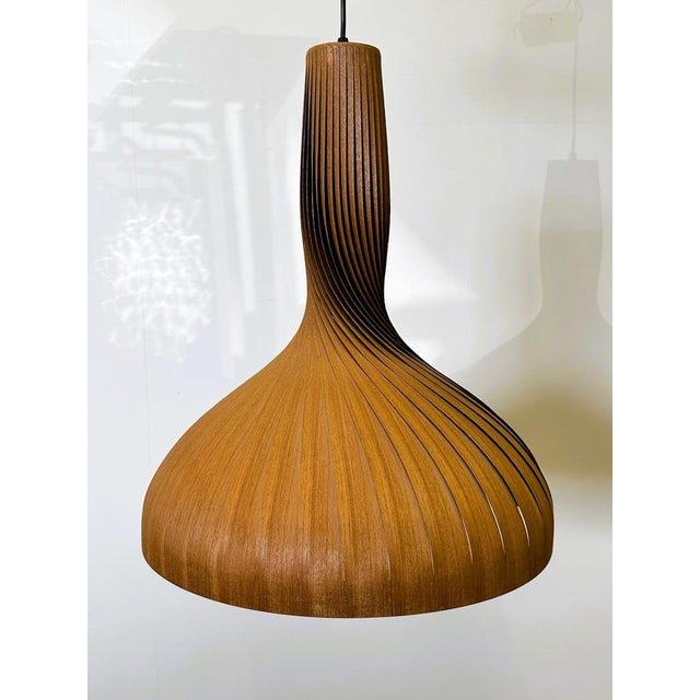 Brown Swirling Pine Pendant by Hans-Agne Jakobsson, Sweden, 1960s For Sale - Image 8 of 11