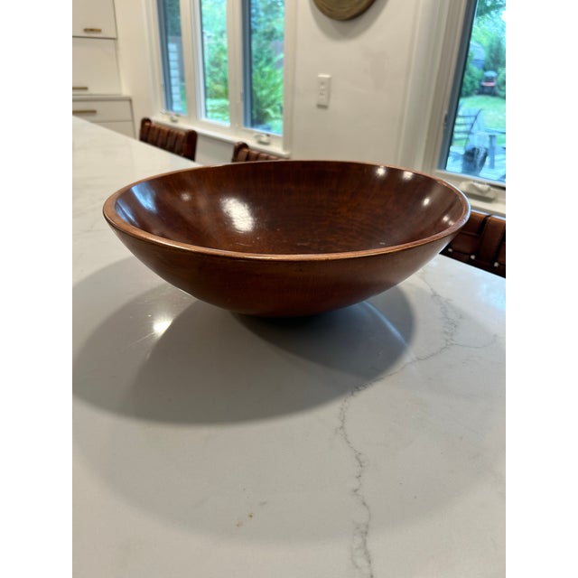 Large 1960s Hand Carved Mid Century Wood Teak Bowl For Sale - Image 9 of 9