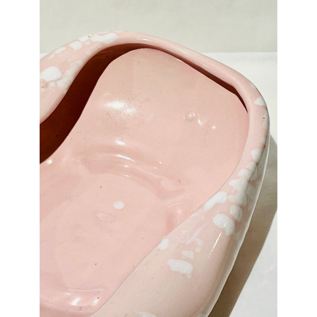Pink Vintage McCoy Pink and White Organic Bowl Serveware For Sale - Image 8 of 10