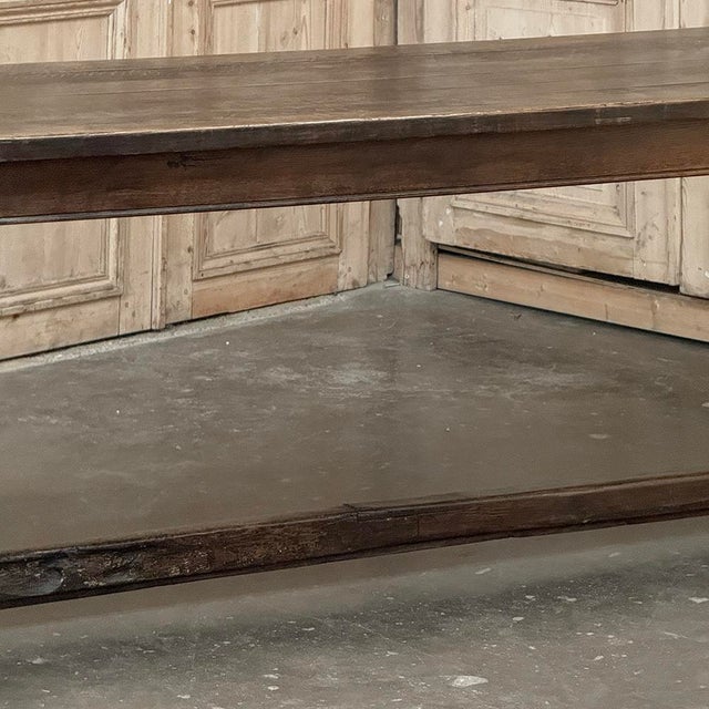 19th Century Rustic Country French Trestle Banquet Table For Sale - Image 9 of 17