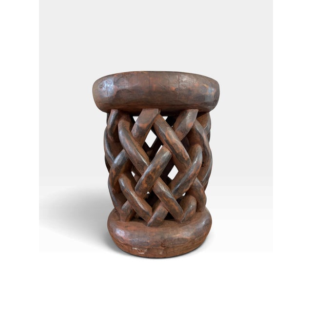 Unique Bamileke Royalty Stool/Table from Cameroon—an unusual find carved from a single piece of indigenous wood....