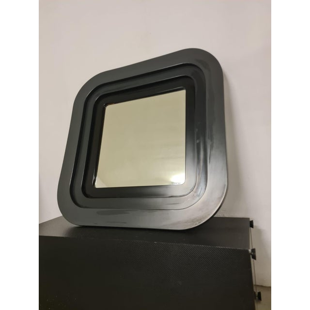 Lacquered Wood Mirror, 1970s For Sale - Image 5 of 15