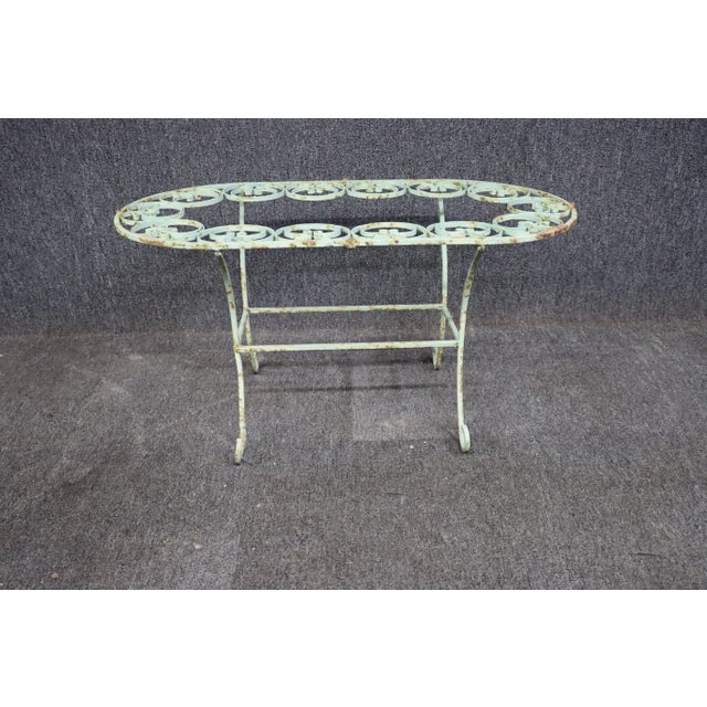 Green Victorian Iron Coffee Table Base For Sale - Image 8 of 8