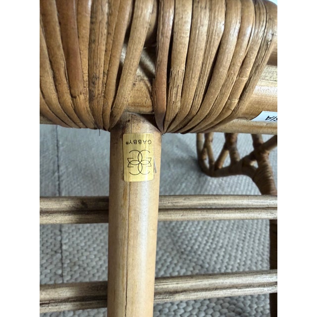 Natural Rattan Wingback Watson Chair, Upholstered, 2 Available For Sale In Los Angeles - Image 6 of 8