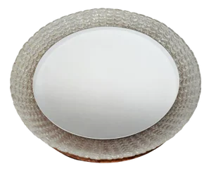 Large Round Illuminated Mirror in Acrylic Glass, 1960s