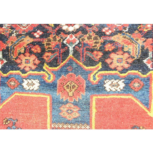 Red Antique N. W. Persian Rug With Medallion and Rich Red and Blue Tones 3'6 X 6'5 For Sale - Image 8 of 12