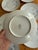 1950s 1950s Set of Seven (7) Hutschenreuther Caribe Salad Plates 7.75 Inch German Porcelain White Blue Gray Platinum Rim Minimalist For Sale - Image 5 of 6