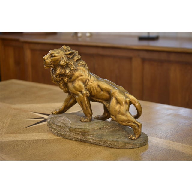 A. Fagotto, Lion Sculpture, 1920s, Terracotta For Sale - Image 6 of 12