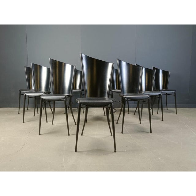 1980s Post Modern Wooden Dining Chairs, 1980s, Set of 10 For Sale - Image 5 of 16