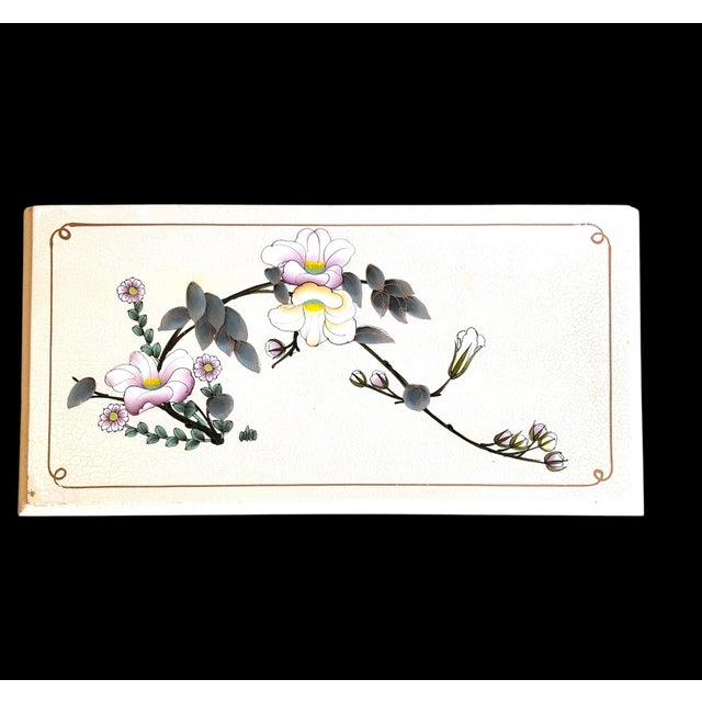 Mid-Century Modern Mid-Century Chinoiserie Cabinet With Mother of Pearl Inlay and Brass Hardware For Sale - Image 3 of 12