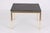 Coffee Table in Brass-Coated Metal with a Black Slate Top, 1970s, in Good conditions. Designed 1970 to 1979