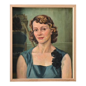 French Vintage Portrait Painting by Combrisson
