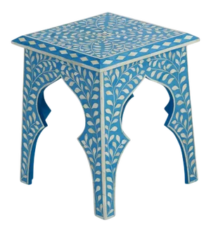 Blue Bone Inlay Side Table