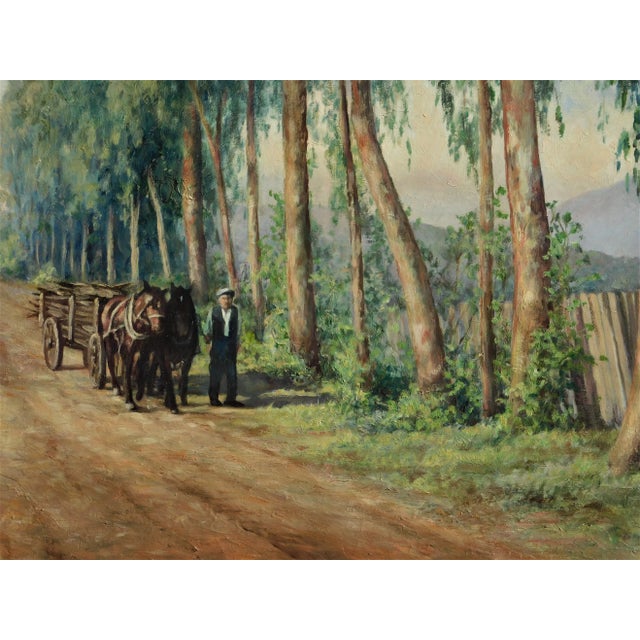 Vintage oil on canvas by noted early San Diego artist, Valentine Morse 1893- 1971. Canvas size 20 x 30 , signed lower...