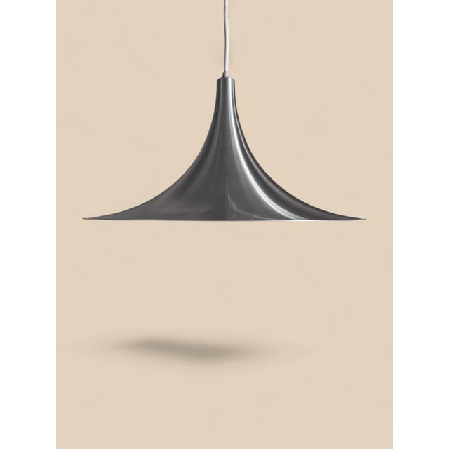 Silver Vintage Silver Pendant Lamp, 1970s For Sale - Image 8 of 8