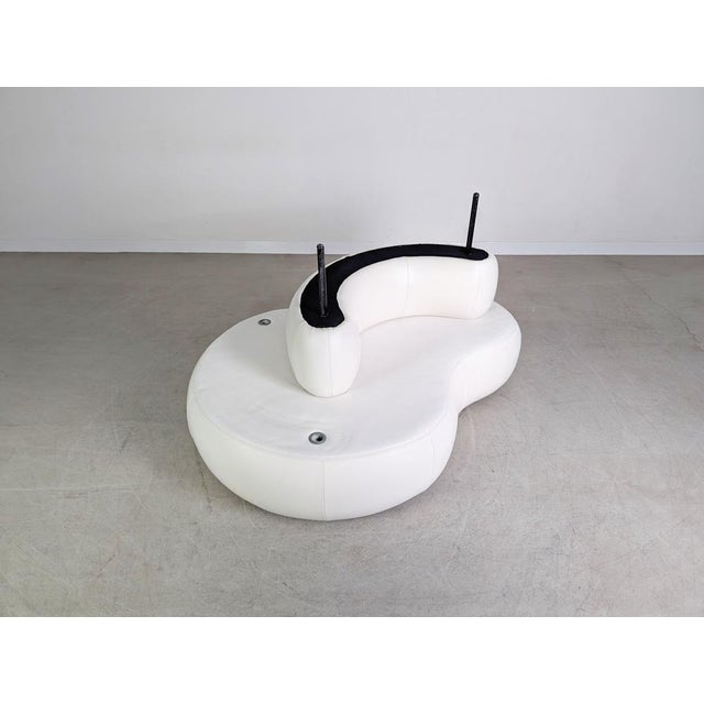 White Who's Perfect Sofa in Leather by Guiseppe Viganò For Sale - Image 8 of 11