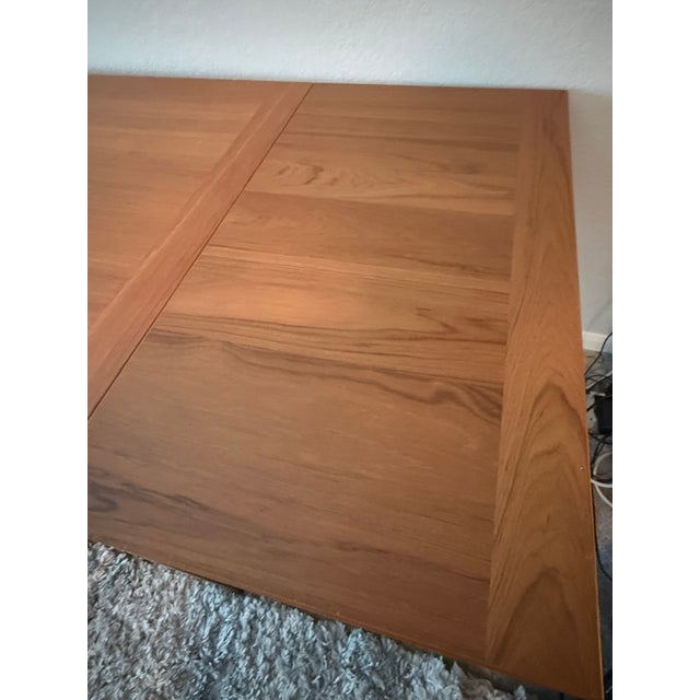 Mid 20th Century Mid 20th Century Ansager Mobler 92” Danish Modern Teak Twin Leaf Extension Dining Table For Sale - Image 5 of 9