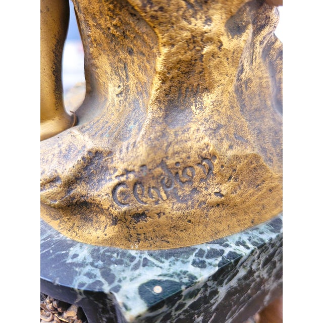 Gold 19th Century Gilt Bronze Fireplace Trim Set from Clodion, Set of 3 For Sale - Image 8 of 18